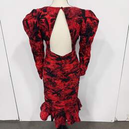 Women's Red Floral Dress Size 8 alternative image