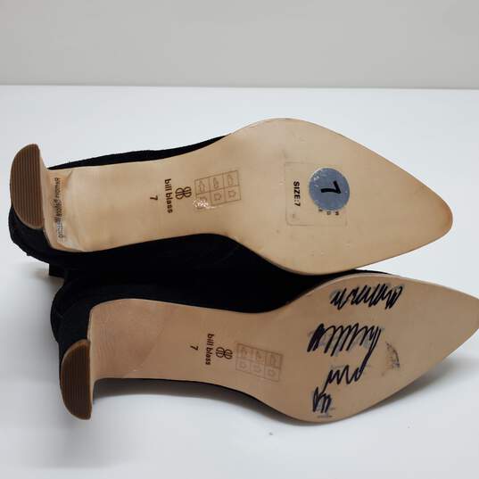 Bill Blass Women's Block Heel Ankle Boots Black/Blue Size 7 image number 6