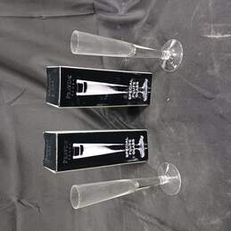 Pair of Vodka Special Flute Glasses IOB