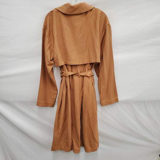 Leith WM's Long Sleeve Tan Trench Jacket Dress Size M image number 2