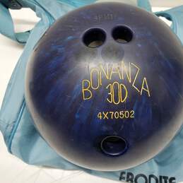 Vintage Bonanza 300 (4X70502) 10LB Women's Bowling Ball W/ Ebonite Bag