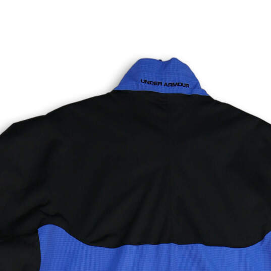 NWT Mens Blue Black Short Sleeve Quarter Zip Activewear T-Shirt Size XL image number 4