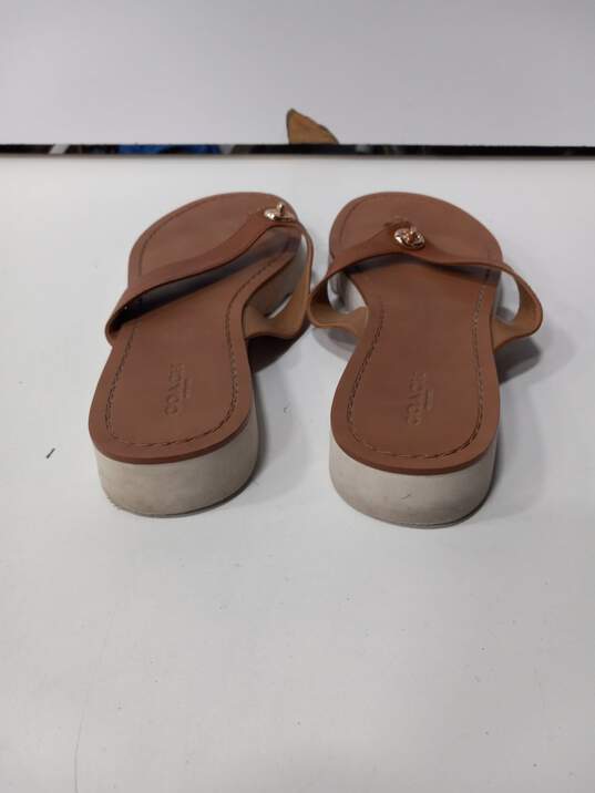 Coach Women's Q8089 Chestnut Leather Shelly Sandals Size 9.5B image number 2