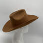 Mens Brown Classic Wide Brim Lightweight Outdoor Fedora Hat Size 57 image number 2