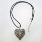 Brighton Silver Tone 2 3/4 in Heart Pendant Necklace 66.8g image number 6