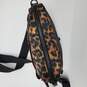 Kurt Geiger Leopard Animal Print Zip Nylon Crossbody Bag 10x6x3" image number 7