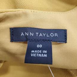 Ann Taylor Women Yellow Sheath Dress Sz 00 NWT