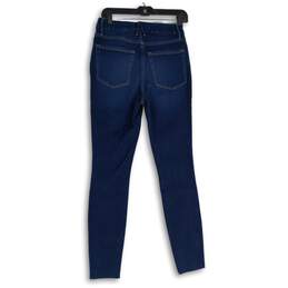 NWT Good American Womens Blue Denim Dark Wash Skinny Leg Jeans Size 8/29 alternative image