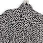 NWT Womens Black White Printed Tie Neck Short Sleeve Blouse Top Size 22 image number 4