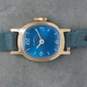 Timex Blue & Gold Tone Vintage Automatic Manual Wind Watch image number 1