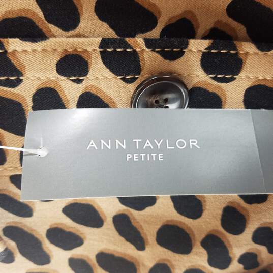 Ann Taylor Leopard Coat Women XS Brown image number 5