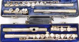 Bundy by Selmer and Armstrong Model 104 Flutes w/ Cases and Accessories (Set of 2)