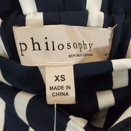Philosophy Women Blue Pinstripe Pant Sz XS NWT alternative image