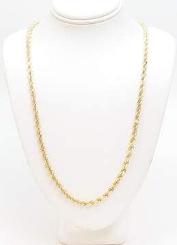 Stunning 14K Yellow Gold Rope Chain Necklace 34.3g