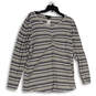 NWT Womens Multicolor Striped V-Neck Long Sleeve Pullover T-Shirt Sz 18/20 image number 1