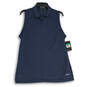 NWT Womens Navy Blue Dri Fit Collared Sleeveless Golf Polo Shirt Size XL image number 1