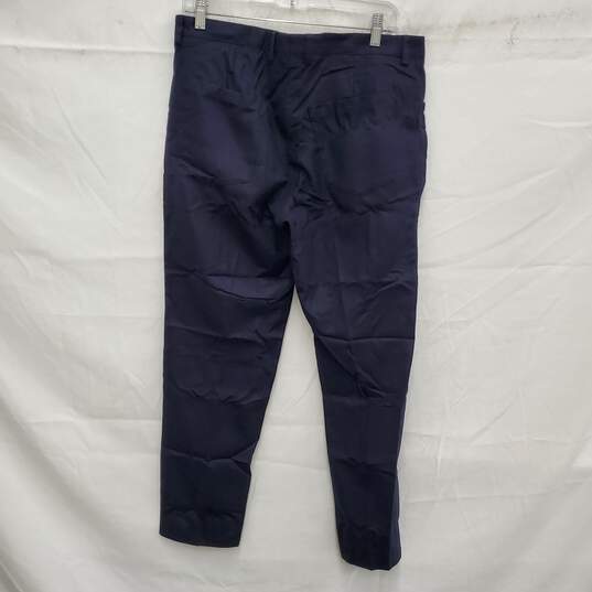 Hugo Boss MN's Navy Blue Pleated Trousers Size 32R x 27 image number 2