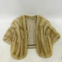 Vintage Roberts Brothers Women's Mink Fur Stole Shawl