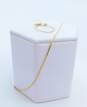 Fancy 14k Yellow Gold Anklet & Round Pendant Charm 1.8g image number 1