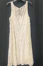 Carmen Marc Valvo Women's Ivory Lace Dress- Sz 18W NWT image number 2