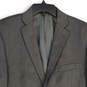 Mens Gray Notch Lapel Long Sleeve Flap Pocket Two Button Blaze Size 42R image number 3