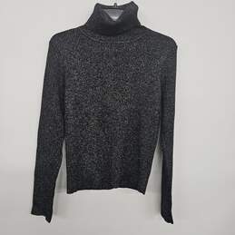 Black Sparkly Turtle Neck Sweater alternative image