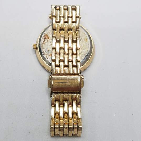Michael Kors 39mm Gold Tone Crystal Bezel Unisex Quartz Watch In Box DAMAGED image number 5
