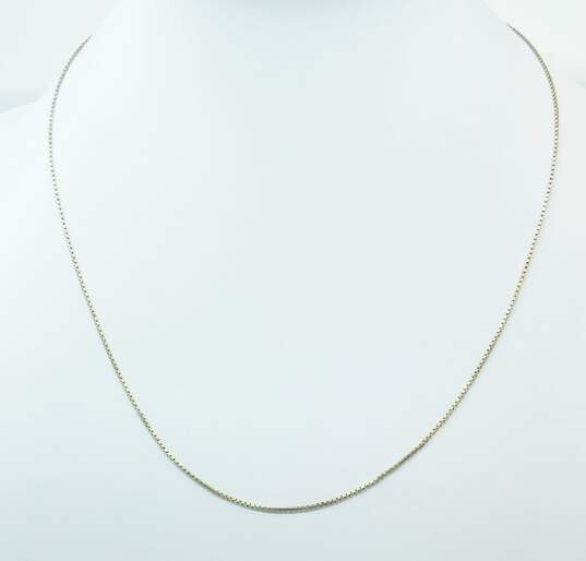 14K Yellow Gold Box Chain Necklace 2.3g image number 1
