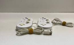 Set Of 2 Nintendo Wii Classic Controllers- White alternative image