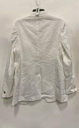 Hugo Boss Womens White Long Sleeve Pockets Single-Breasted Blazer Jacket Size 4 alternative image