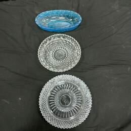 Bundle of 3 Cut Glass Dishes