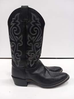 Justin Classic Black Western Boots Size 10.5E