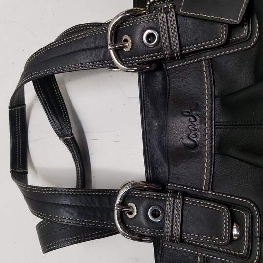 Coach Soho Buckle Leather With Buckle Pocket Black Wristlet