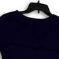 Womens Blue V-Neck Short Sleeve Stretch Pullover T-Shirt Size Small image number 4