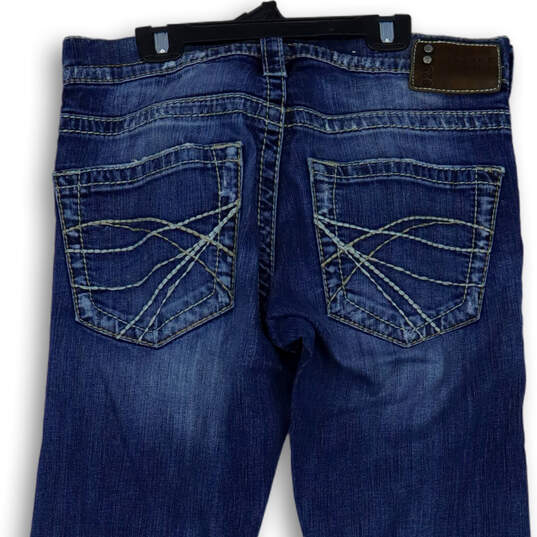 Mens Blue Medium Wash Stretch Pockets Denim Straight Leg Jeans Size 30 x 32 image number 4