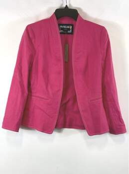 NWT J.Crew Womens Pink Twill Stretch Pockets Long Sleeve Blazer Jacket Size 4
