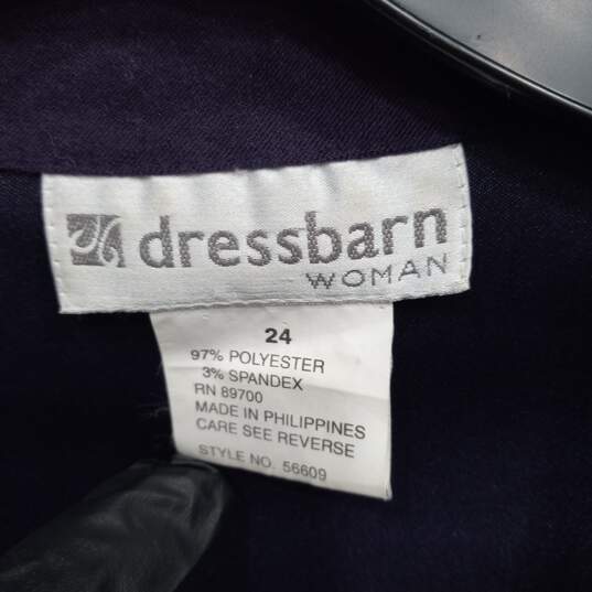 Dressbarn Purple Button Up Shirt Women's Size 24 image number 2
