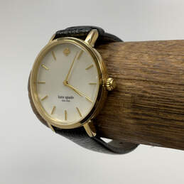 Designer Kate Spade Metro Gold-Tone Leather Strap Quartz Analog Wristwatch
