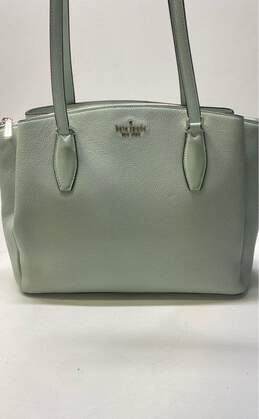 Kate Spade Pebble Leather Monet Triple Compartment Shoulder Bag Mint