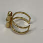 Designer Stella & Dot Gold-Tone Double Layered Rebel Band Ring With Box image number 3