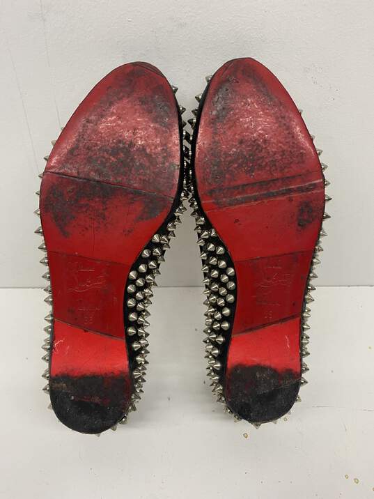 Christian Louboutin Black Slip-On Casual Shoe Women 5.5 image number 5
