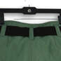 Womens Green Pleated High Waist Belted Paperbag Shorts Size 2 image number 4