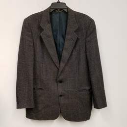 Mens Brown Long Sleeve Notch Lapel Single Breasted Blazer Jacket Size 44