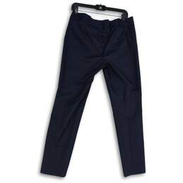 Brooks Brothers Womens Navy Blue Flat Front Straight Leg Dress Pants Size 8 alternative image