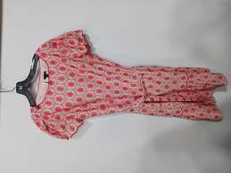 ANN TAYLOR RED AND WHITE FLORAL DRESS SIZE S