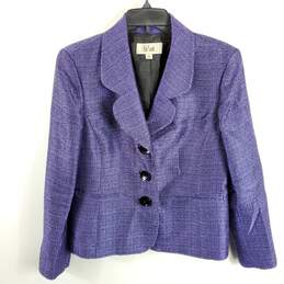 Le Suit Women Purple Blazer Sz 10