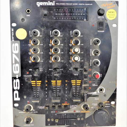 Gemini Brand PS-676 Pro 2 Model Pro Stereo Preamp Mixer/Digital Sampler image number 2