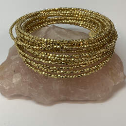 Designer Stella & Dot Gold-Tone Multi Strand Wire Beaded Wrap Bracelet