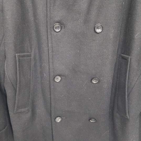 Merona Men's Black Wool Blend Pea Coat Size XL image number 3