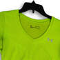Womens Yellow V-Neck Short Sleeve Pullover Activewear T-Shirt Size XS image number 3